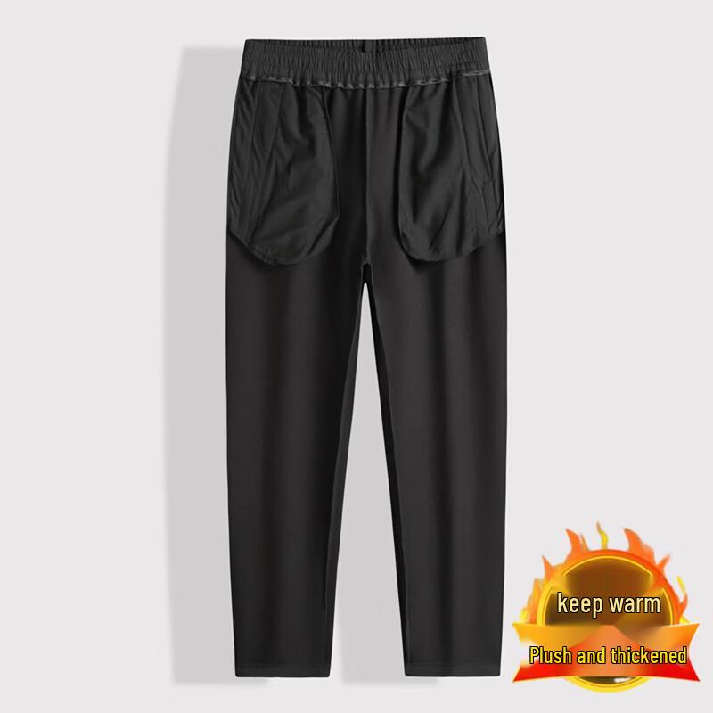Men's Plus Size Thermal Fleece-Lined Casual Pants