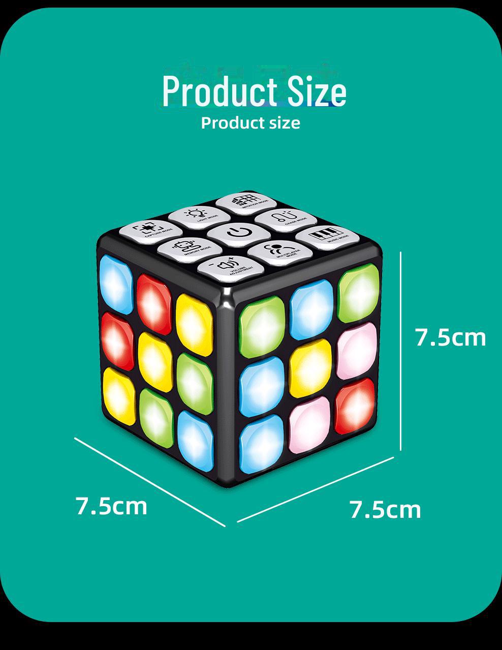 

Обучающая светящаяся музыкальная игрушка кубик Рубика для детей - трехуровневая головоломка для мальчиков и девочек