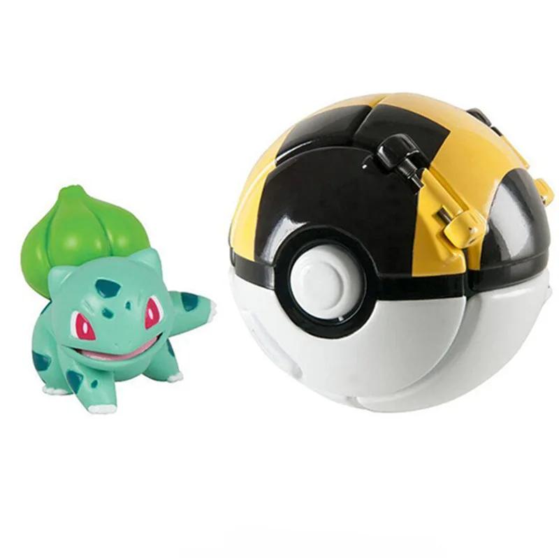 

Pokemon Elf Ball Pokeball Anime Figure Cartoons Pikachu Charizard Piplup Kyogre Pocket Monster Pet Anime Action Model Toy Gifts