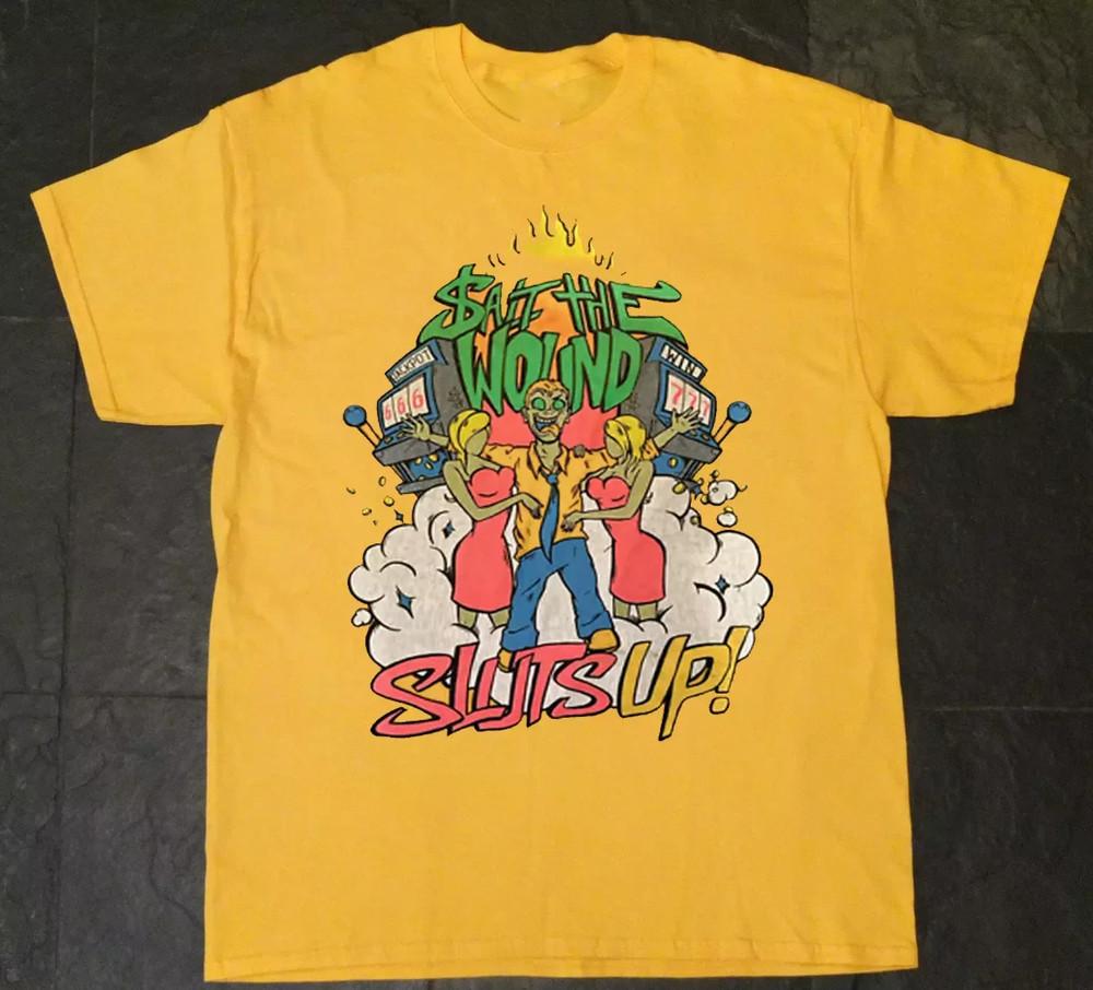NEW Salt the Wound Band Sluts Up Cotton Yellow S-5XL T Shirt UR760 Unisex T-Shirt M