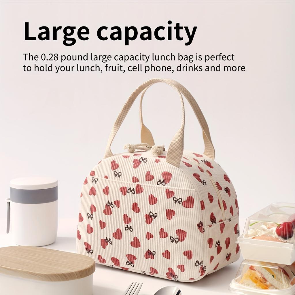 Dual Handles and Zipper Lunch Bag Portable, Durable & Stylish for Work Handbag