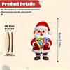 10 Pieces Set 2D Design Christmas Hanging Ornaments Wooden Candy Cane Design Holiday Pendant Decoration