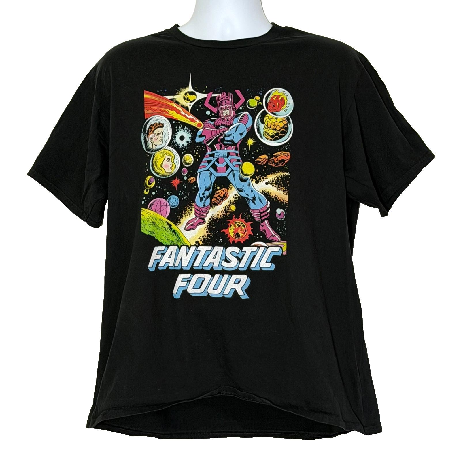 Marvel Port & Co T-Shirt Mens XL Black Fantastic Four Galactus Comic Cover DC S разноцветный