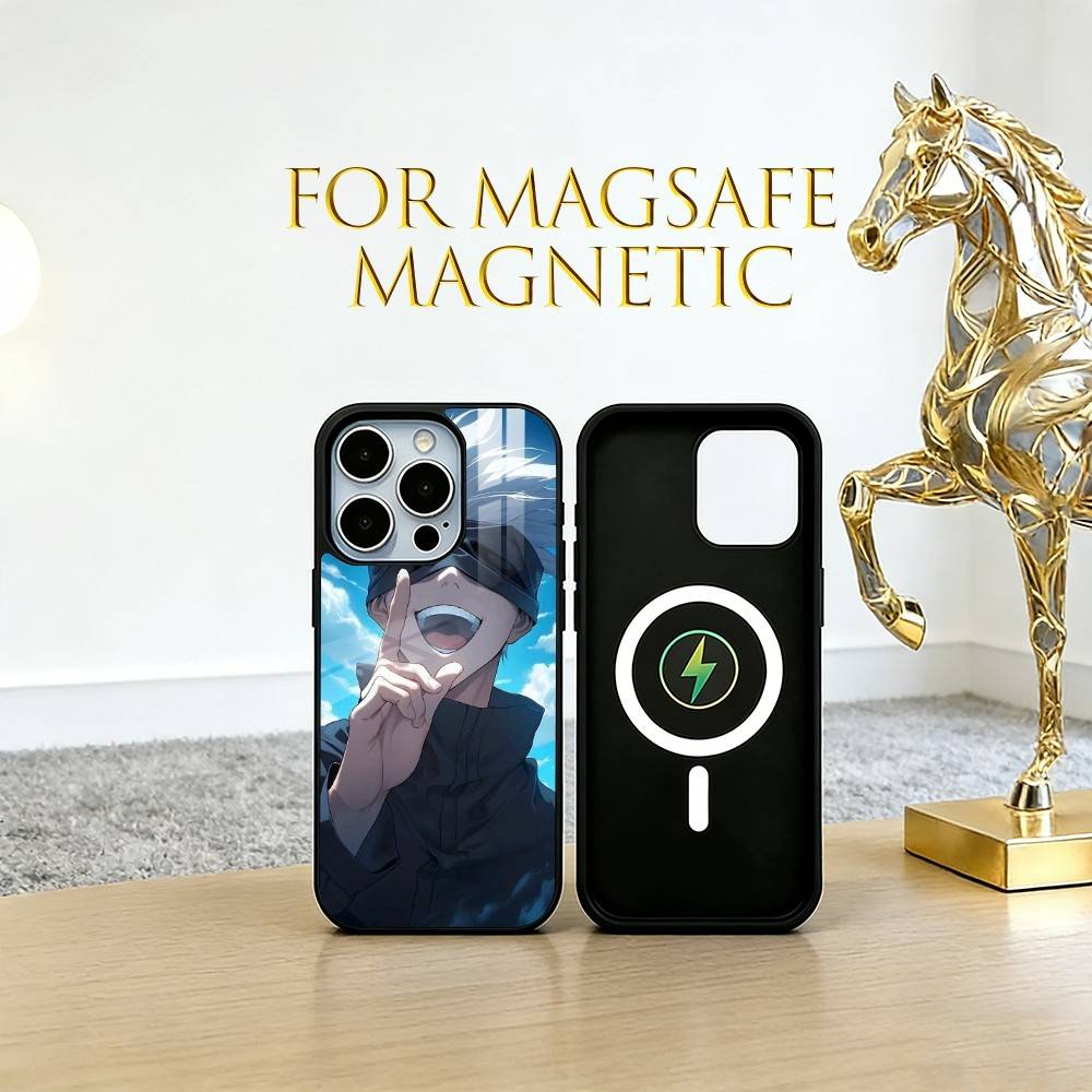 

Satoru Gojo Phone Case For iPhone17,16,15,14,13,12,11 Plus,Pro Magnetic For Magsafe Wireless Charging iPhone13