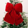 Christmas Ornament Multi-Size Design Velvet Fabric Bow Handmade 3D Shape Christmas Bowknot Decoration