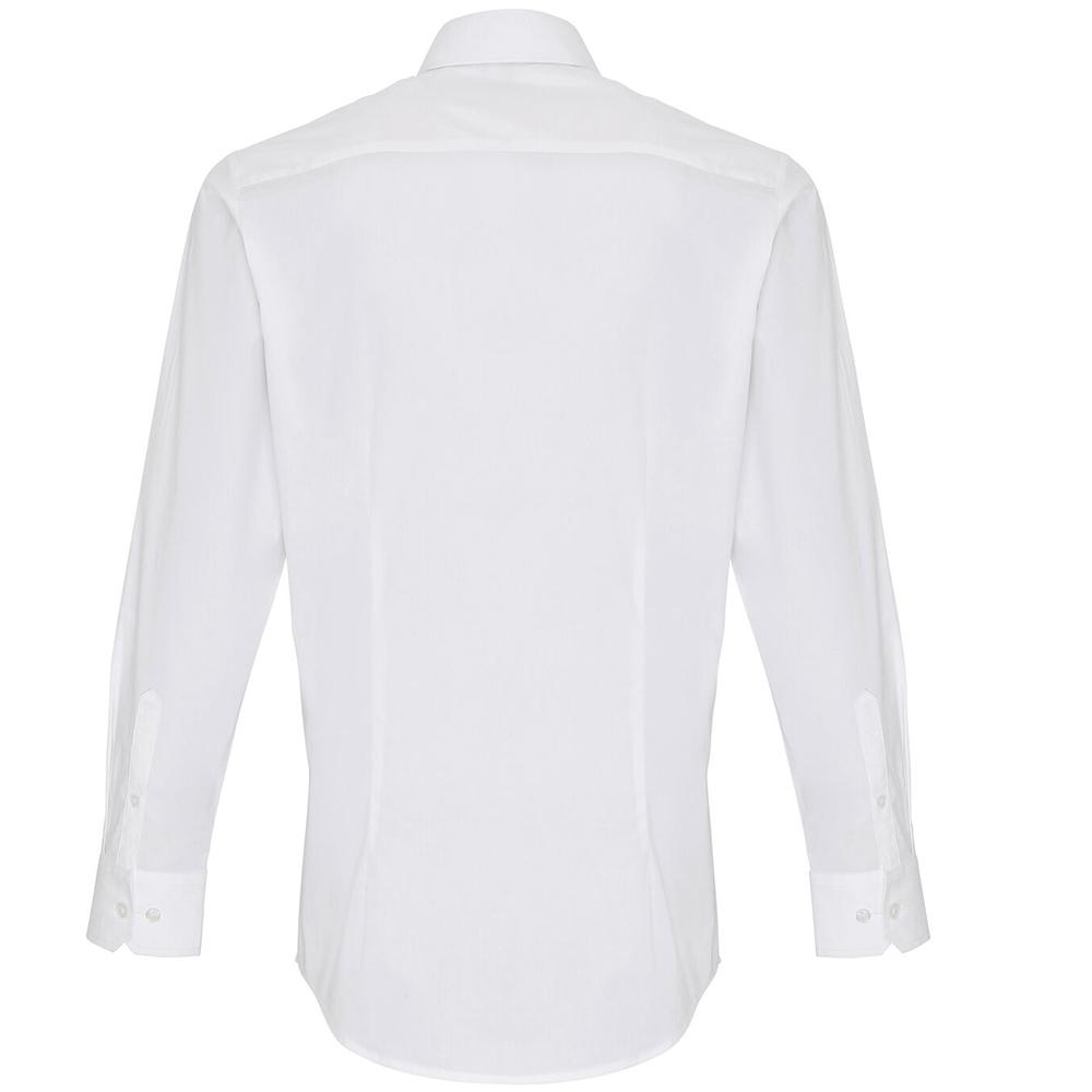Premier Mens Stretch Fit Poplin Long Sleeve Shirt