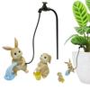 Bunny Statue Outdoor Resin Outside Animal Figures Spring Decorations For Home Patio Courtyard Yard Balcony Windowsill Bookshelve