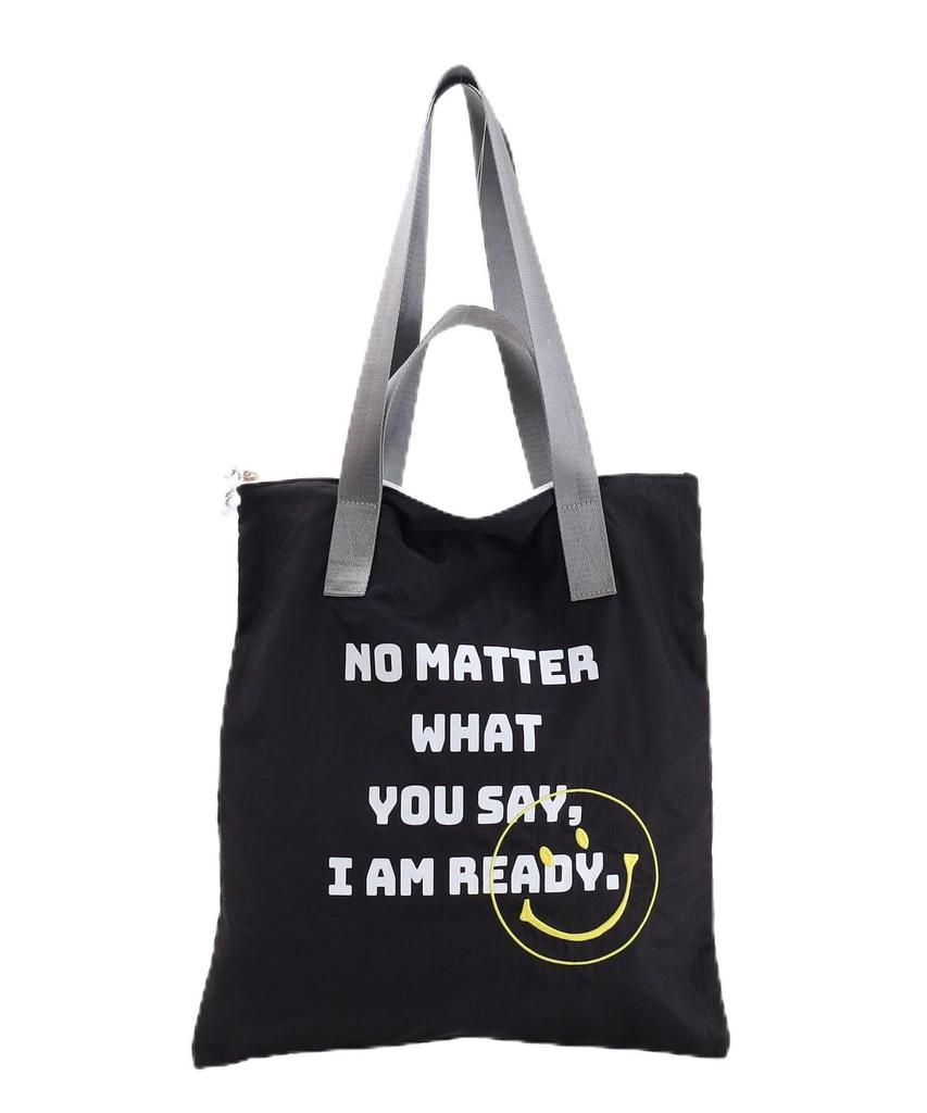 Cuco SMILEY Lightweight Tape Handle 2-Way BagA4 Compatible, 2413111705, Black (019)