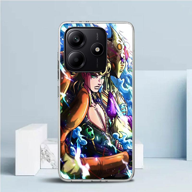 JoJo Adventure Giorno Giovanna Phone Case For Xiaomi Redmi Note 15 14 14S 13 12S 12 Pro Plus 11S 11 11T 11E 10S 10 + Soft TPU Ba