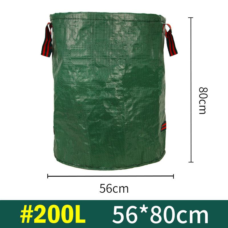 Leaf Bag Large Capacity Garden Branches Fallen Leaves Collection Dark Green PP Woven Reusable Plant Garbage Supplies Gift