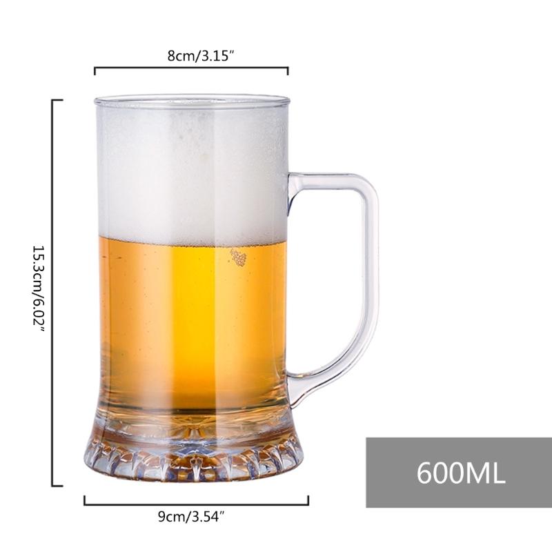 Unzerbrechliche Acryl-Bierbecher, bruchsicher, Frühstücks-, Milch-, Kaffee-, Wasserkrug, Küchen-Trinkgeschirr, wiederverwendbarer Champagnerbecher