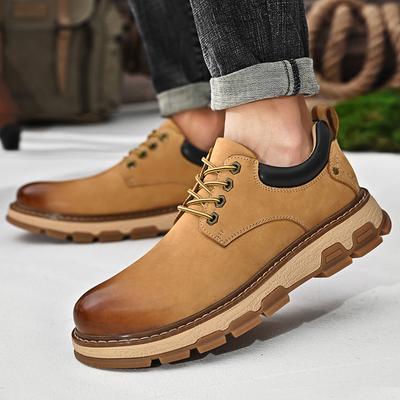 Fashion Men's Sneakers Outdoor Comfortable Shoes Genuine Leather Casual Shoes For Men Lace Up Flats Fashion Oxfords Shoes Men
