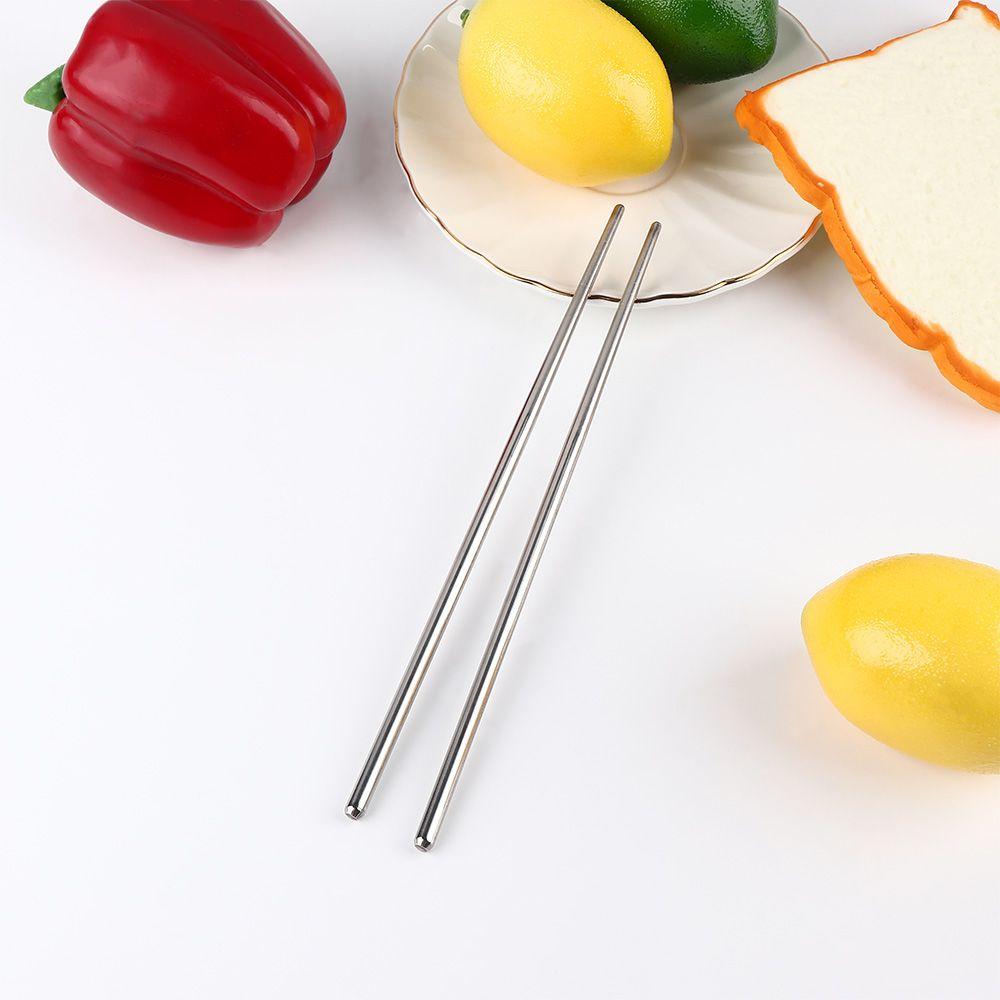 Practical Tableware Hollow Non-slip Chop Stick Stainless Steel Chopstick