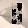 Black Stylish Flower Pattern Phone Case for Xiaomi Redmi Note 14 13 12 10 11 Pro Plus 5G 12S Redmi 14C 13C 4G Shockproof Cover