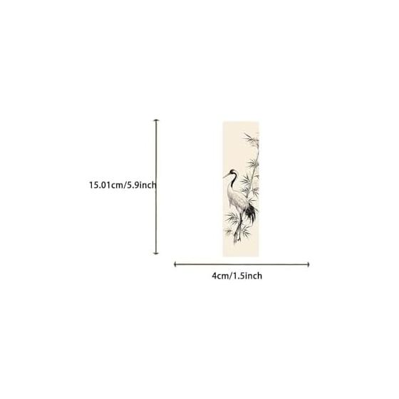 Red-crowned Crane Bookmarks - 30 Pack, Single-Sided Print, Inspirational Paper Bookmarks, Perfect for Young Readers In Elementary & Middle School,