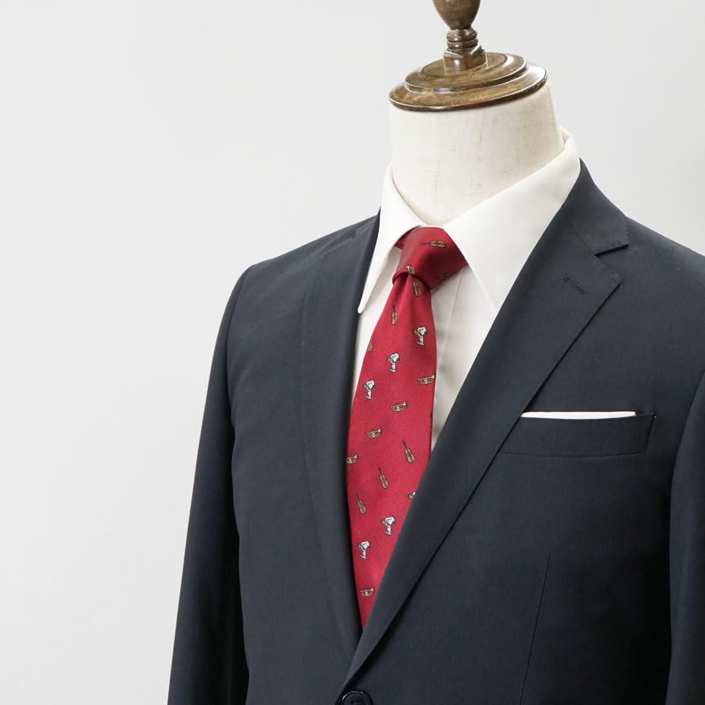 Tie Snoopy Necktie PN918309 Red SNOOPY Business Brand Necktie Character Present [Peanuts]