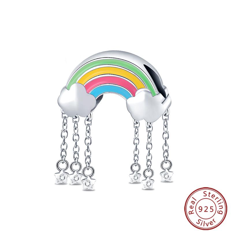 Dreamy Unicorn Series Copper Rainbow Cloud Dreamy Color Charms Beads 3Mm Diy Fine Jewelry Making