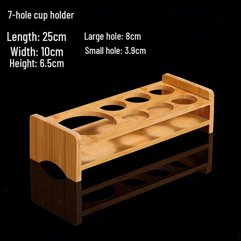 Bamboo Shot Glass Holder & Decanter Rack Set