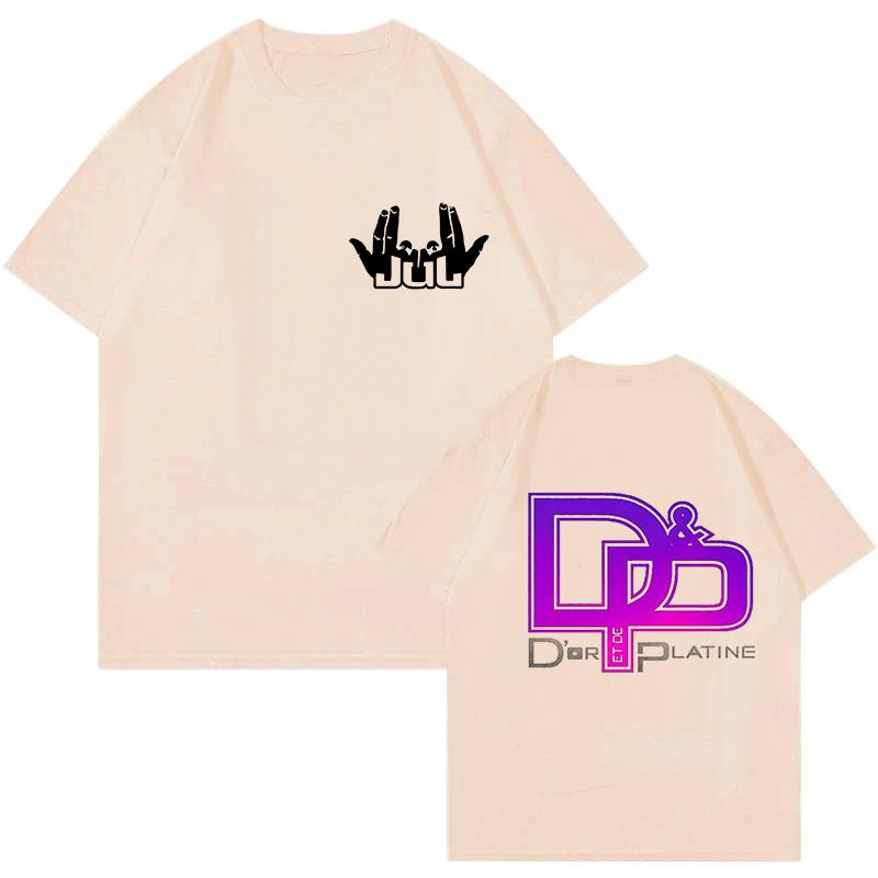 Rapper Jul Gesture Logo Printed Tshirt Unisex and Women Summer Cotton Y2K Clothing Hip Hop Fashion Short Sleeve Tops Streetwear