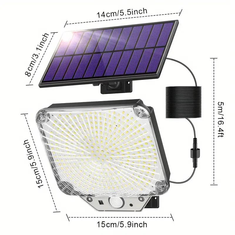 Outdoor Solar Lights 344 LED Solar Flood Lights with Remote Motion Sensor Light Solar Powered Security Light For Outside lights
