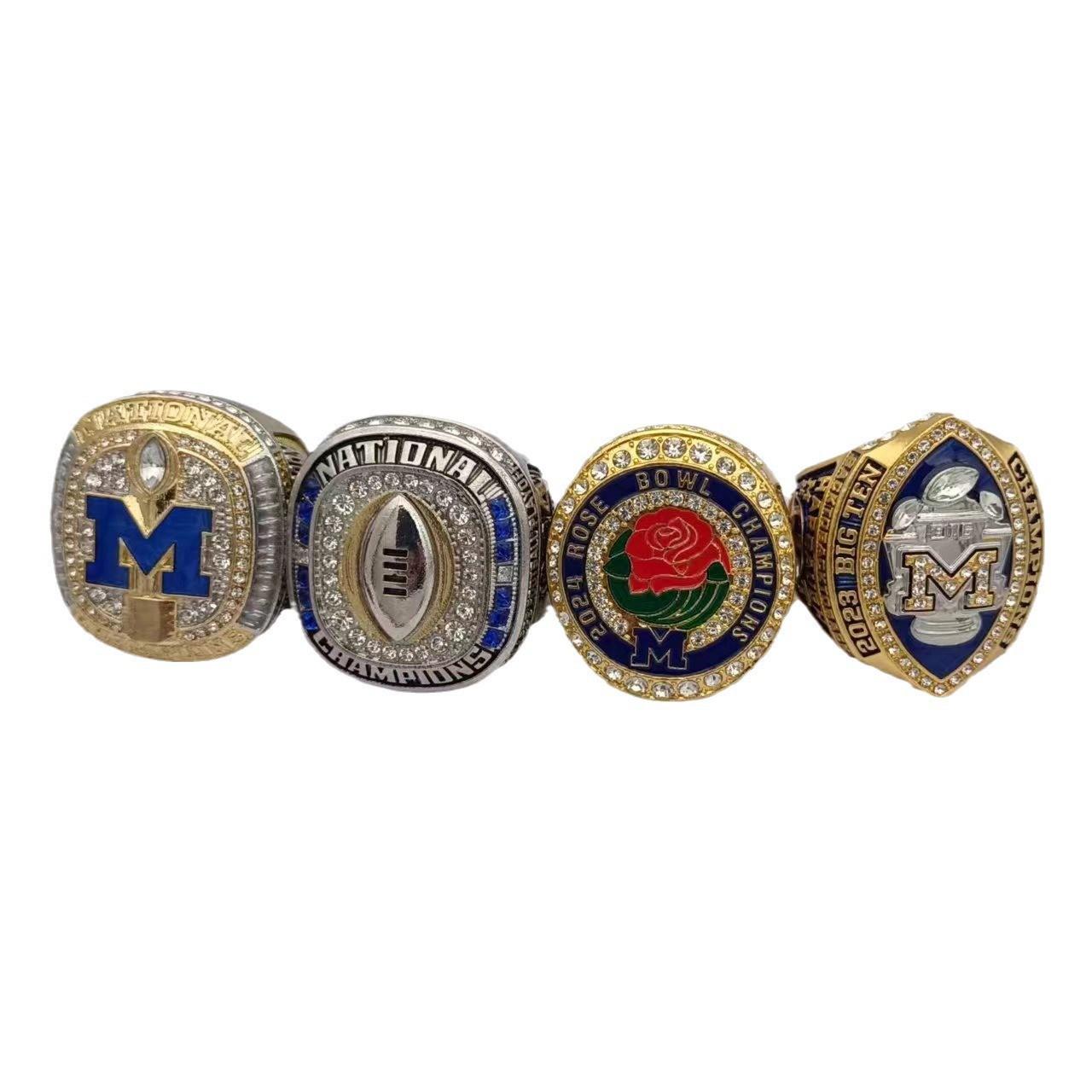 Michigan State Football Championship Ring Set - 4 Pieces (Model M2024) Size 9