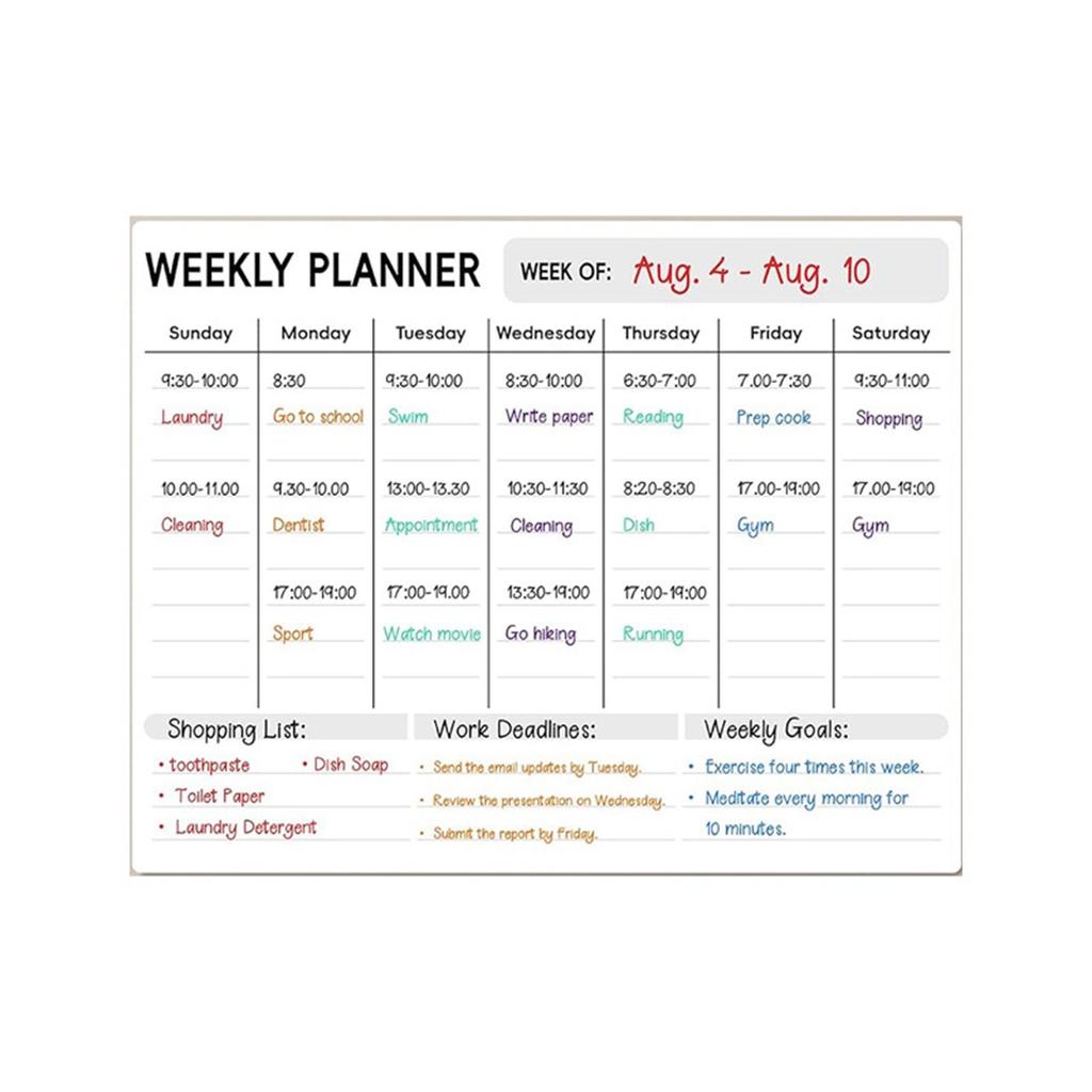 Refrigerator Sticker Magnetic Minimalist Message Sticker Schedule Calendar Month Set Convenient Sticker Menu Magnetic Whiteboard Sticker10ML