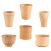 Natural Wooden Tumbler Tea Cup Beech Wood Mug Party Light Brown - ml