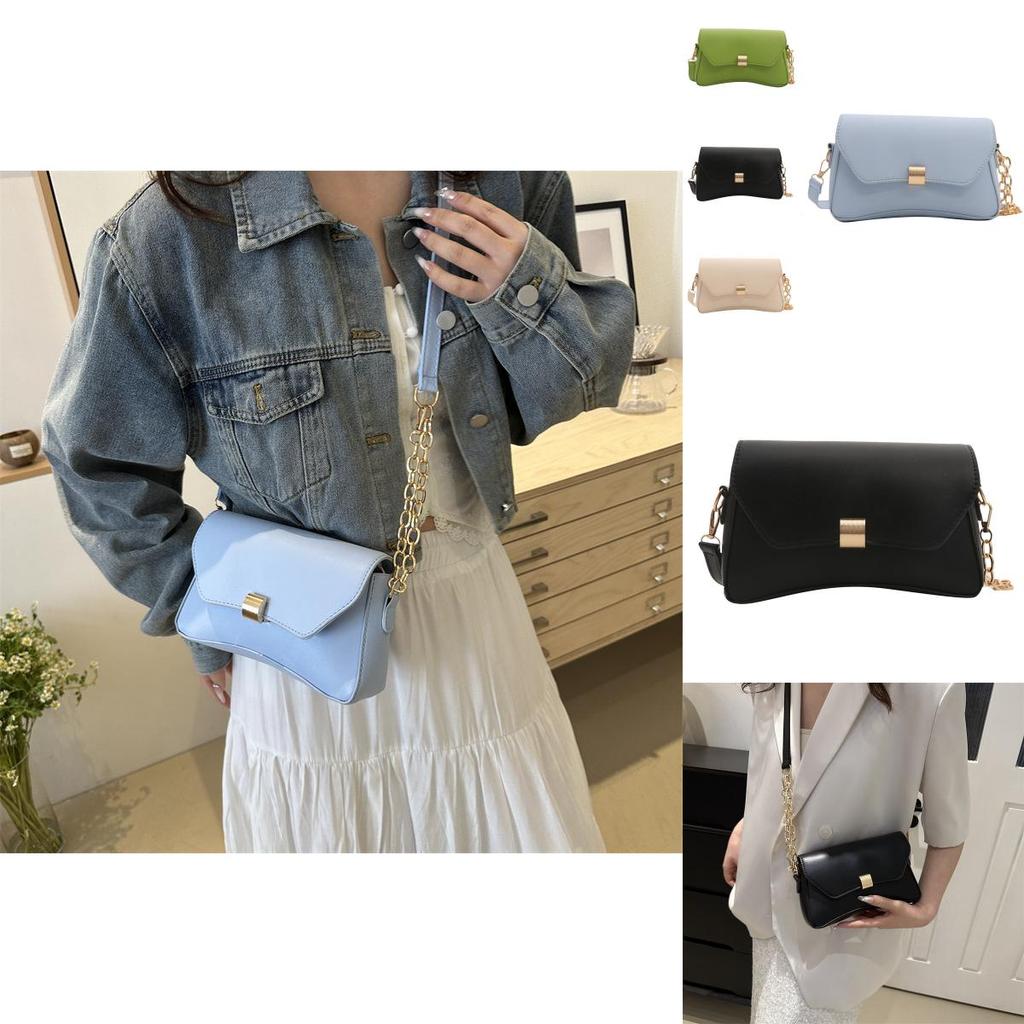 Summer 2024 Fashionable Chain Shoulder Bag With Lock Buckle Small Square Bag