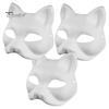 2/3/5/6/10/12/20 stk. DIY-masker Katteansikt Ensfarget DIY håndmalt karnevalfestball maskerade Halloween-kostyme dyreformet ansiktspute