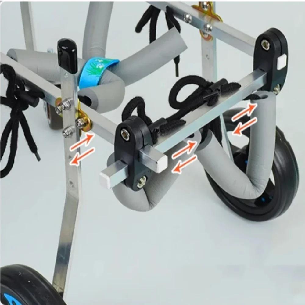 Dog Wheelchair 4 Wheels, Small/Medium Pet Rehabilitation Assisted Walking Wheelchair