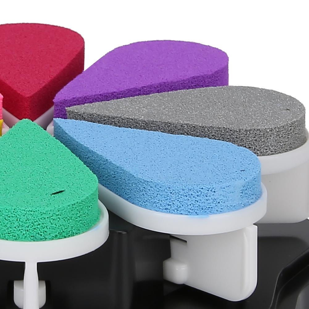 8 Colors Petal Shape Schedule Book Scrapbook Colorful DIY Stamp Ink Pad Painting Accessory