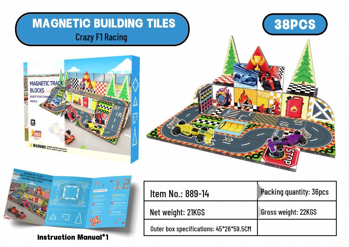 Kids Educational Magnetic Tiles - 5.5CM Building Blocks for Early Learning