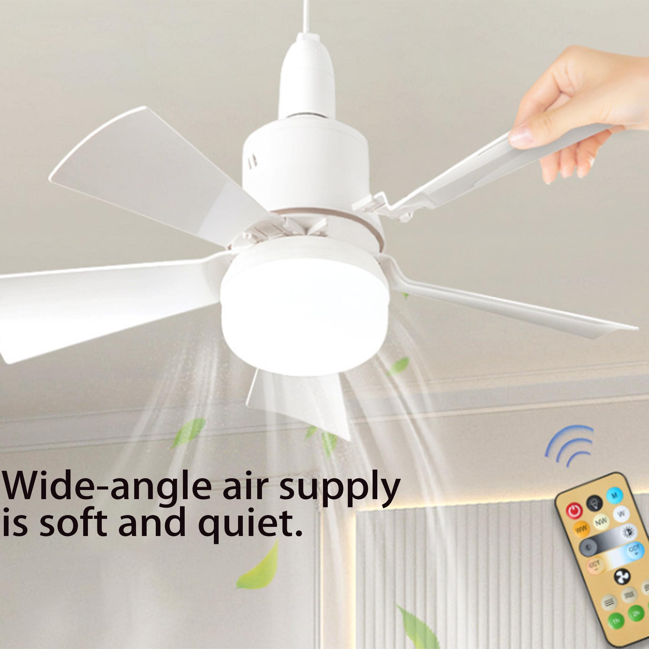 

Потолочный вентилятор лампа бытовая тихая маленькая лампа-вентилятор подвесная столовая спальня лампа-вентилятор 21-30W&85-265V белый