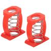 2pcs Folding Stem Clamp Knob Adjustment Spring Support Folding Bike Stem Fixing C Clamp Spring Accessories Red