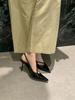 Women's Pointed Toe Thin Heel French Style Elegant Unique Design Sandals - Perfect for Daily Wear