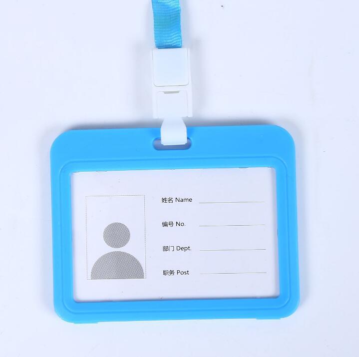 1pcs New Name Credit Card Holders Women Men Bank Card Neck Strap Card Bus ID Holder Students Kids Identity Badge With Lanyard