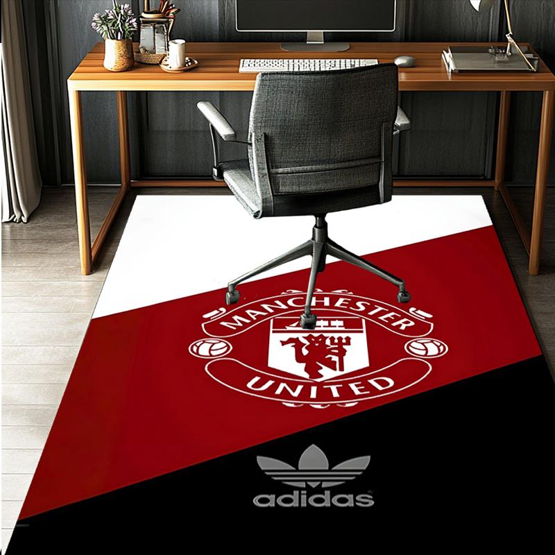 Tappeto con Fantasia Manchester United F.C., Tappetino da Interno/Esterno, per Picnic, Sala Giochi, Camera da Letto, Ufficio, Soggiorno, Tappeto Decorativo per la Casa, Regalo di Compleanno