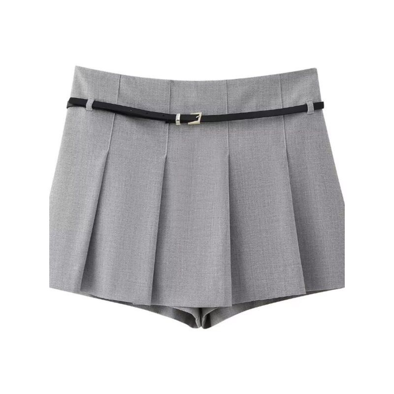 Fashion Style 2024 Spring New Arrival Women's High Waist Versatile Slimming with Belt Wide Pleated Culottes 1971022 803