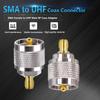SMA to PL259 Adapter TUOLNK SMA Female to UHF M Type Male Coaxial Connector for CB Radio Antenna SO239 Male MP to SMA Female Jack Coaxial Adapter 2pcs