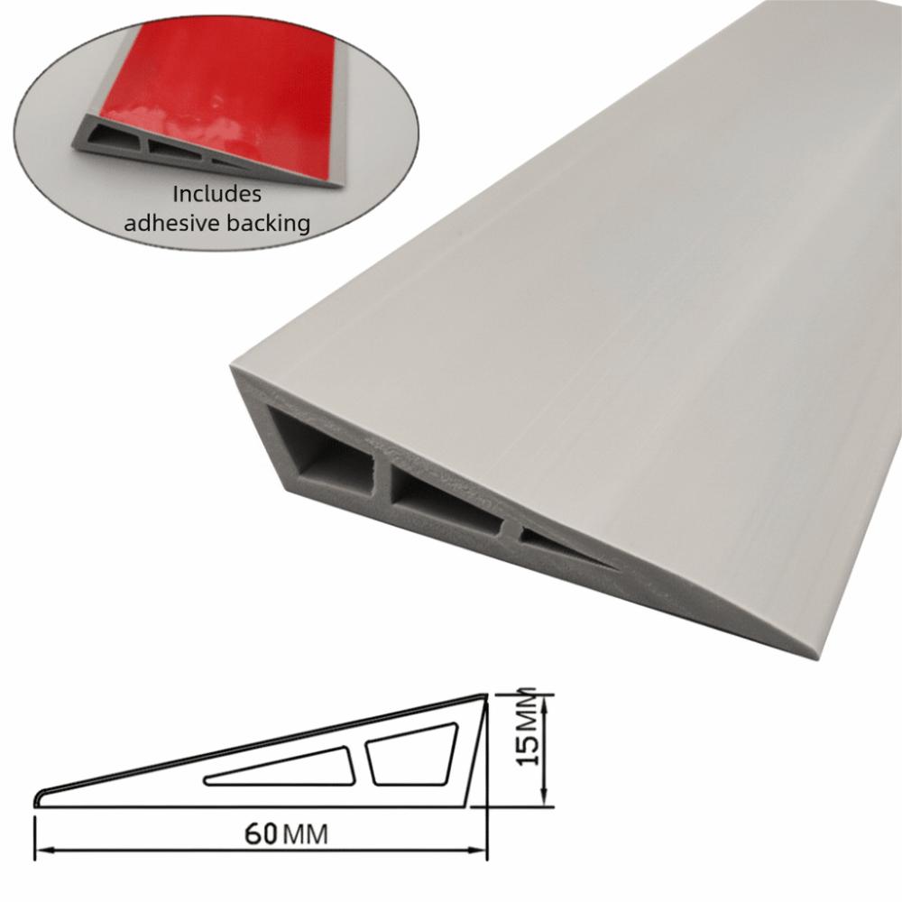 Universal Carpet To Tile Rise Threshold Ramps 60cm Self Adhesive Wheelchairs Ramps Soft PVC Home Steps Household
