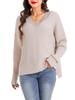 2025 Autumn Winter Loose V-neck Sweater - Women's Fashion Casual Clothing