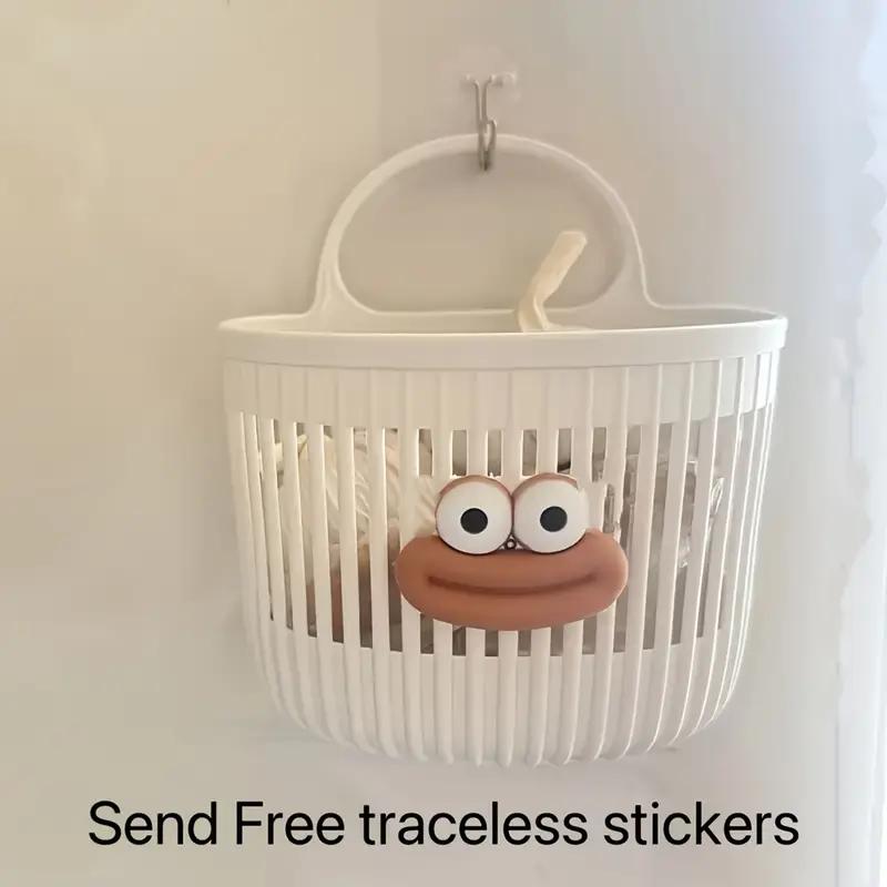1PCS Small Hanging Basket Storage Basket Bathroom Bathroom Face Towel Storage Basket Kitchen Dormitory Bedside Wall-mounted Hanging Basket