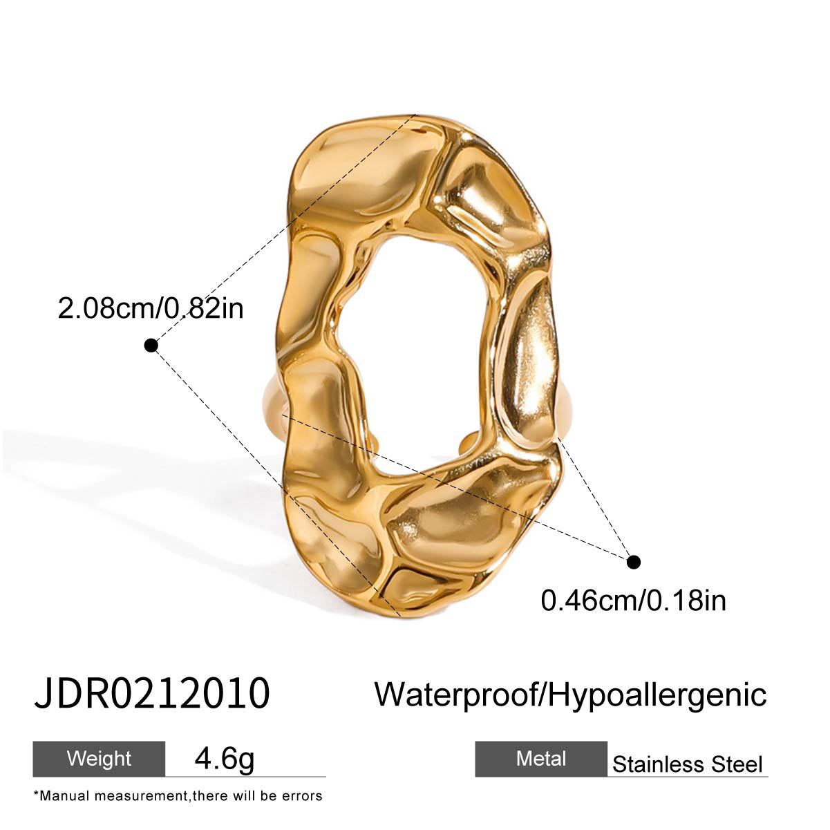 Geometric Ring Titanium Steel Non-Fading Jewelry Light Luxury Ring Explosive Stainless Steel