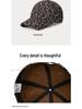 Korean Style Women's Distressed Leopard Print Duckbill Baseball Cap - Sun Hat for Outings