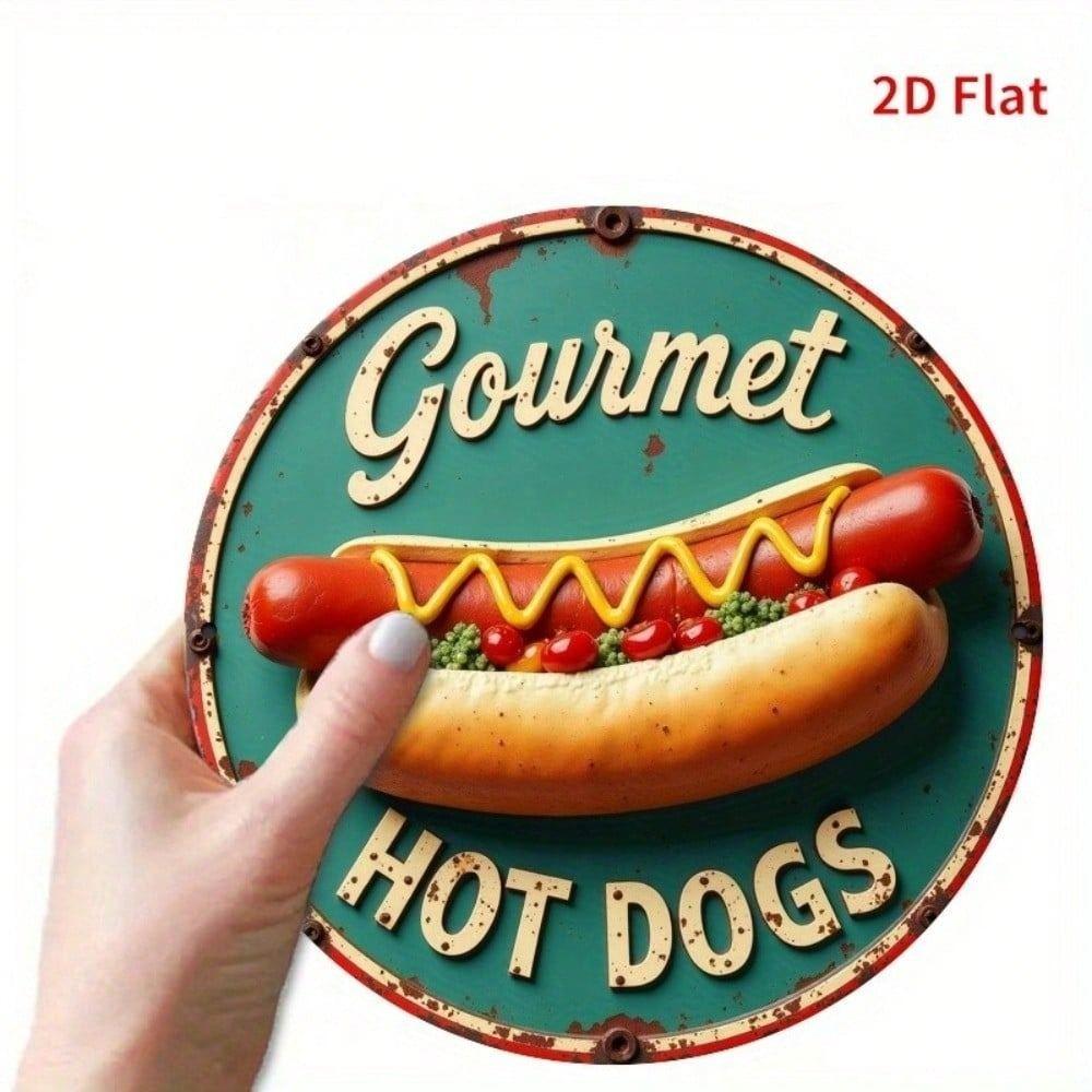 Metallschild Hot Dog Vintage Blechposter Wandkunst Retro Küchen Dekoration Bar Geschenk