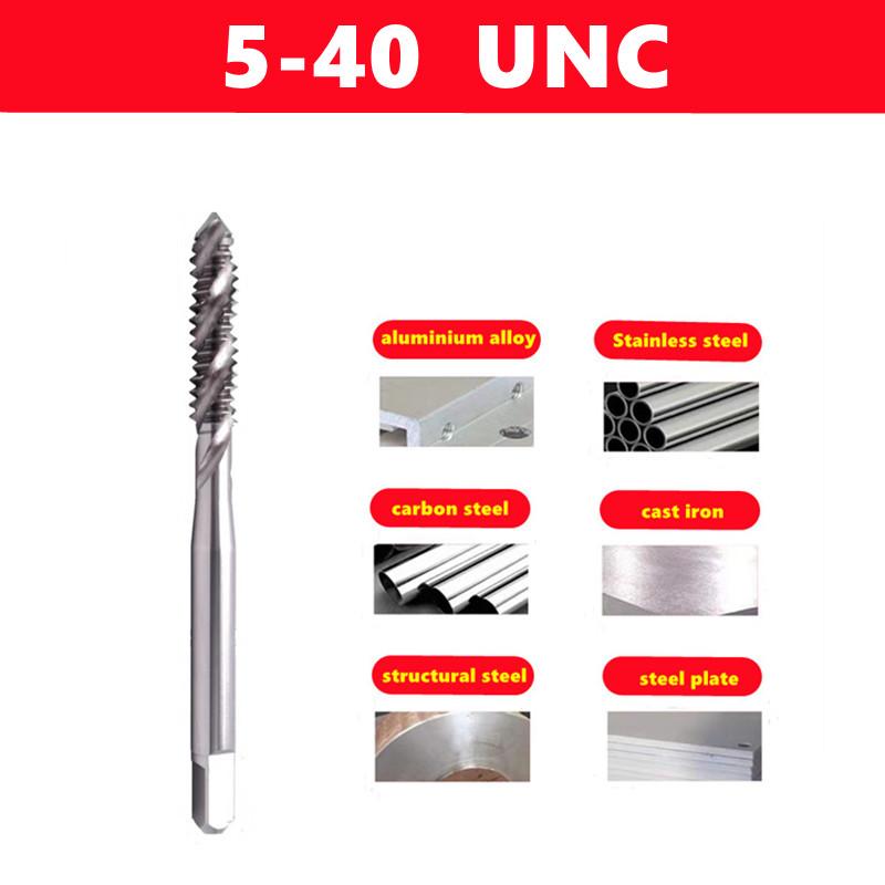 1pcs W6542 HSS American Spiral Groove Machine Tap UNC/UNF, Used for Stainless Steel Internal Thread Tapping and Drilling Tools