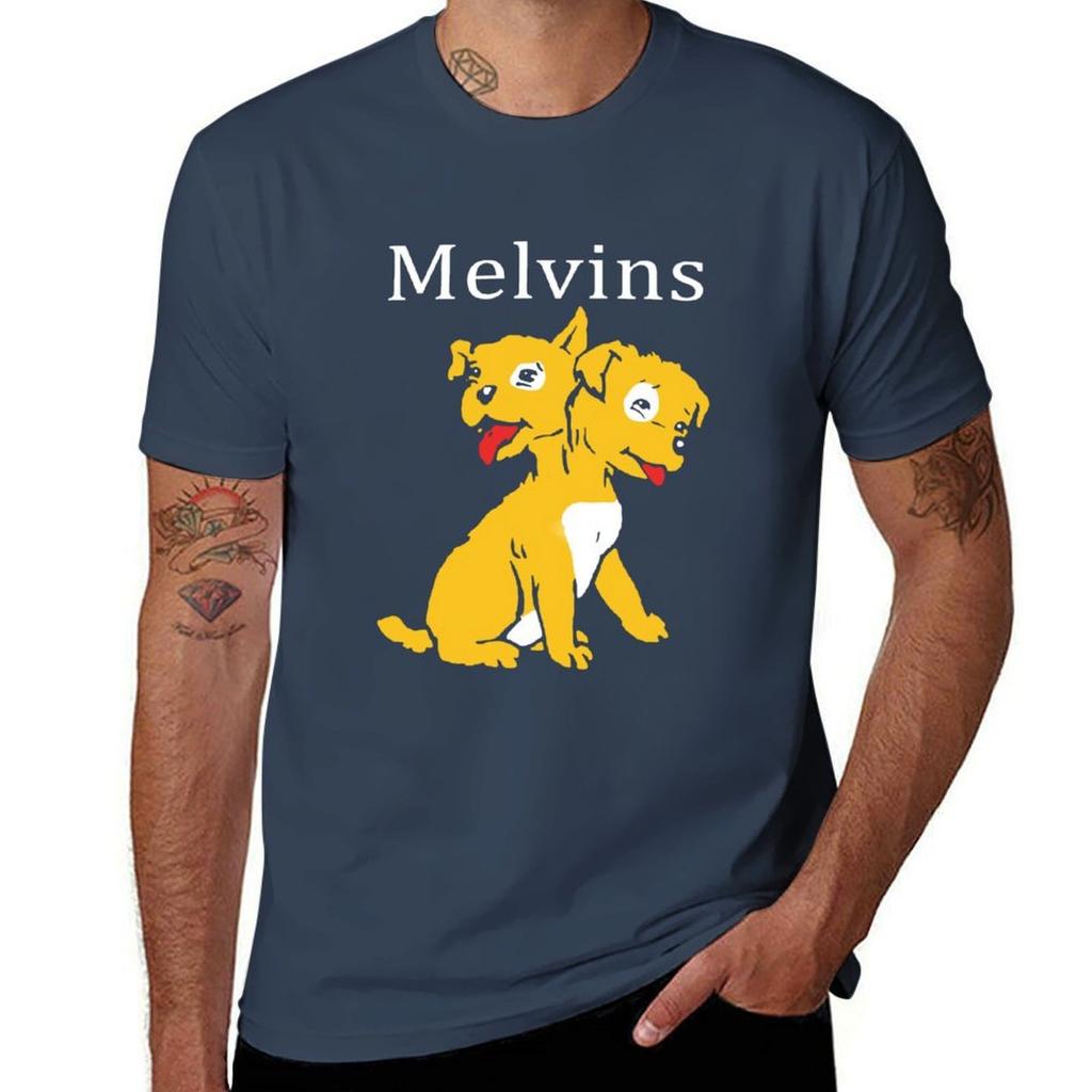 Melvins Houdini Cane a Due Teste Maglietta Metallica Vintage Top Morbido Elasticizzato a Maniche Corte