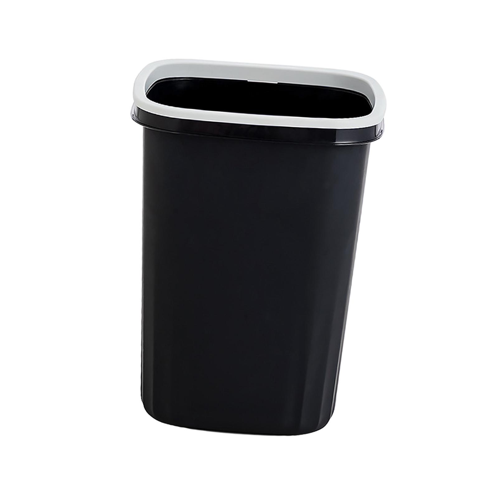 

Wastebasket Large Storage Bucket Decorative Dust Bin Minimalist Trash Can Garbage Can for Bedroom Toilet Dorm Kitchen Home чёрный