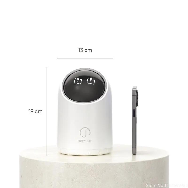 Mini Size Desktop Trash Can Intelligent Wave Sensor Induction Cute for Living Room Bathroom Ofiice Desk Anti Pinching Waste Bin