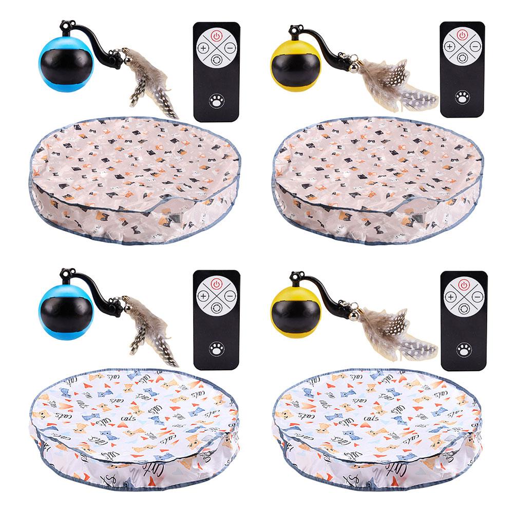 Interactive Cat Toys Ball Fast Rolling In Pouch Automatic Rolling Ball Anti-Depression Pet Toy for Indoor Cat Kitten